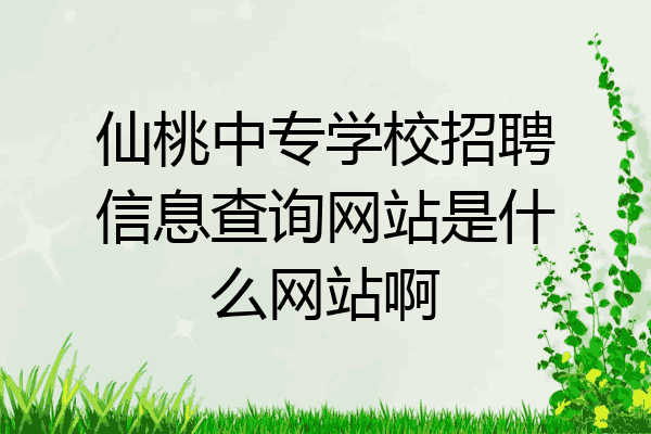 仙桃中专学校招聘信息查询网站是什么网站啊