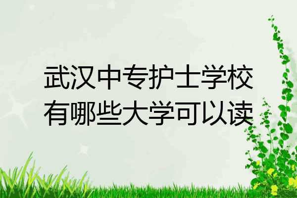 武汉中专护士学校有哪些大学可以读