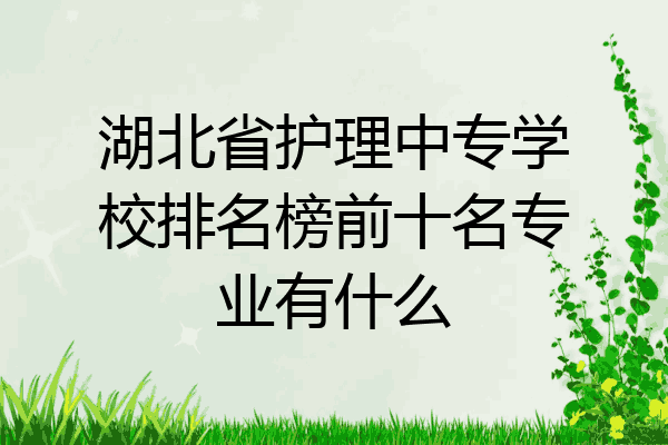 湖北省护理中专学校排名榜前十名专业有什么