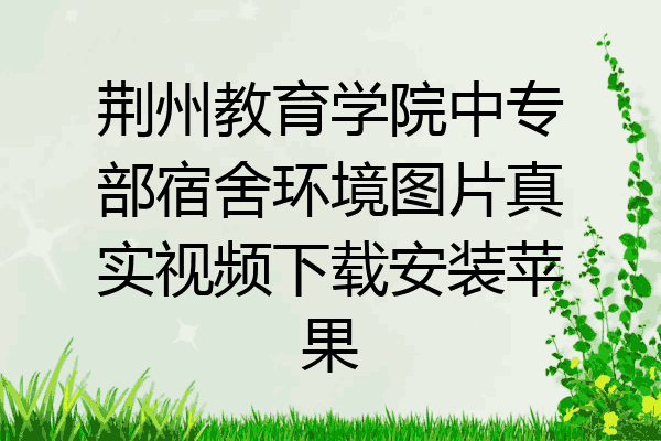 荆州教育学院中专部宿舍环境图片真实视频下载安装苹果
