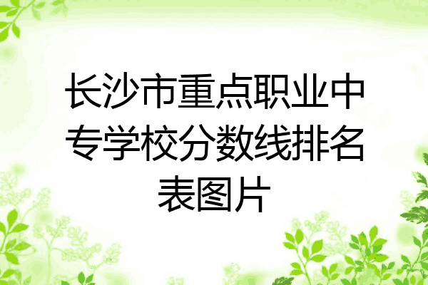 长沙市重点职业中专学校分数线排名表图片