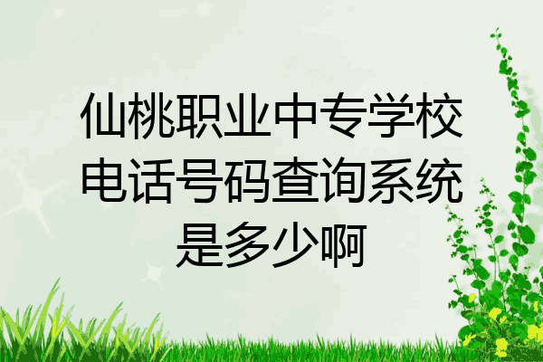 仙桃职业中专学校电话号码查询系统是多少啊