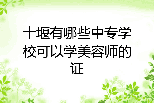 十堰有哪些中专学校可以学美容师的证