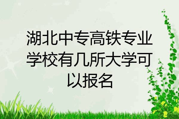湖北中专高铁专业学校有几所大学可以报名