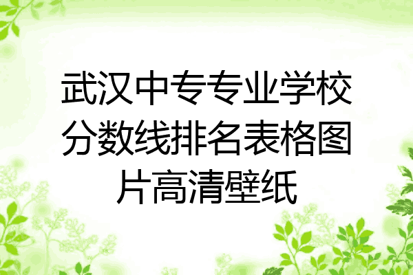 武汉中专专业学校分数线排名表格图片高清壁纸