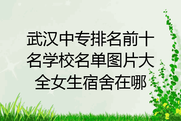 武汉中专排名前十名学校名单图片大全女生宿舍在哪