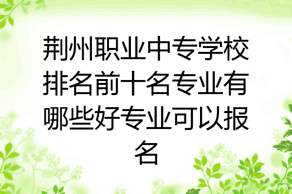 荆州职业中专学校排名前十名专业有哪些好专业可以报名