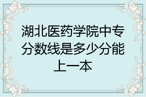 湖北医药学院中专分数线是多少分能上一本