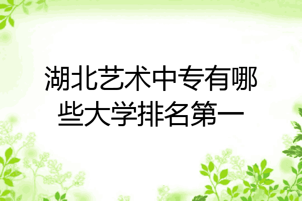 湖北艺术中专有哪些大学排名第一