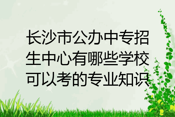 长沙市公办中专招生中心有哪些学校可以考的专业知识
