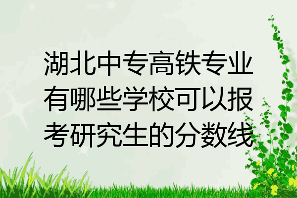 湖北中专高铁专业有哪些学校可以报考研究生的分数线