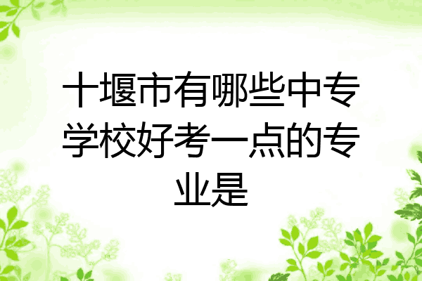 十堰市有哪些中专学校好考一点的专业是