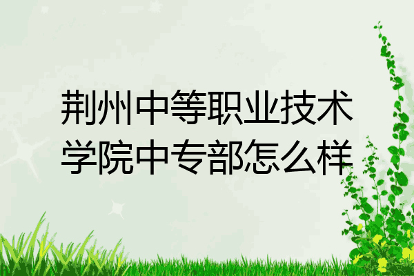 荆州中等职业技术学院中专部怎么样
