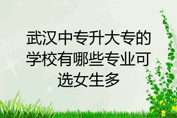 武汉中专升大专的学校有哪些专业可选女生多