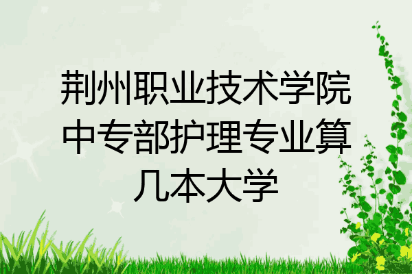 荆州职业技术学院中专部护理专业算几本大学