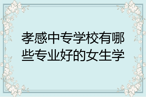孝感中专学校有哪些专业好的女生学