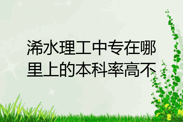 浠水理工中专在哪里上的本科率高不