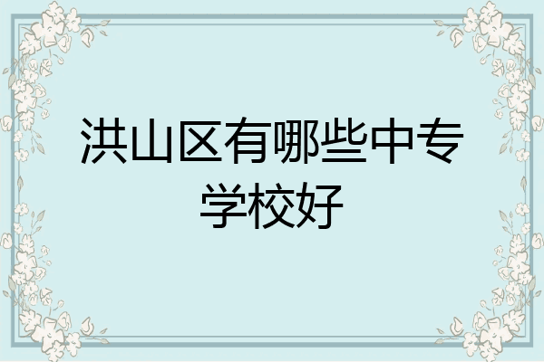 洪山区有哪些中专学校好