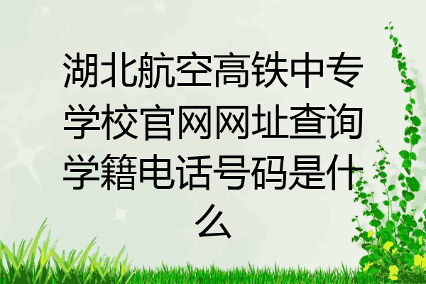 湖北航空高铁中专学校官网网址查询学籍电话号码是什么