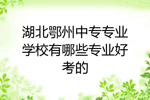湖北鄂州中专专业学校有哪些专业好考的