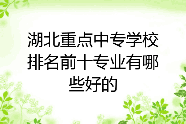 湖北重点中专学校排名前十专业有哪些好的