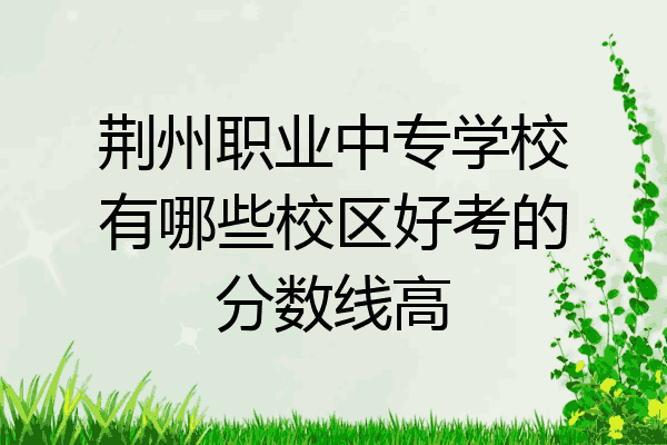 荆州职业中专学校有哪些校区好考的分数线高
