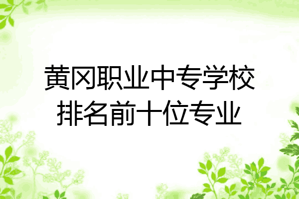 黄冈职业中专学校排名前十位专业