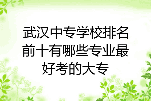 武汉中专学校排名前十有哪些专业最好考的大专