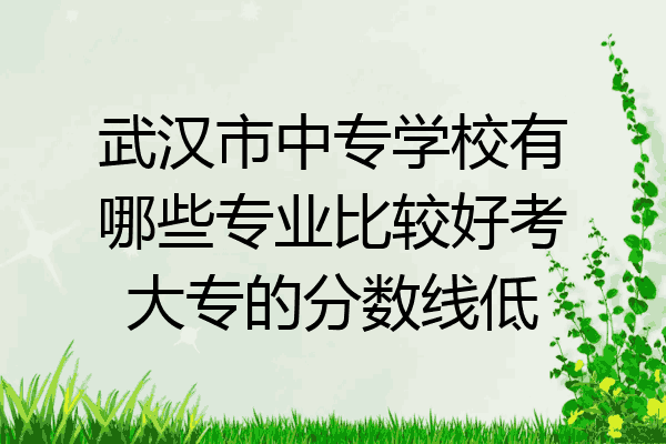 武汉市中专学校有哪些专业比较好考大专的分数线低