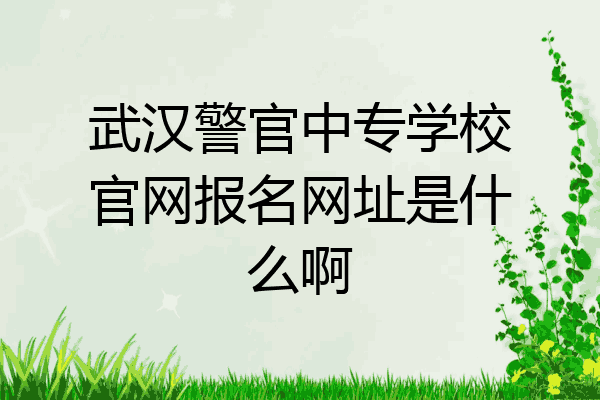武汉警官中专学校官网报名网址是什么啊
