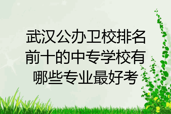 武汉公办卫校排名前十的中专学校有哪些专业最好考