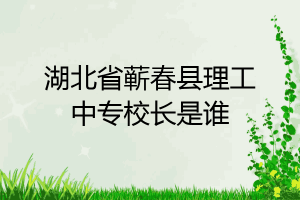 湖北省蕲春县理工中专校长是谁