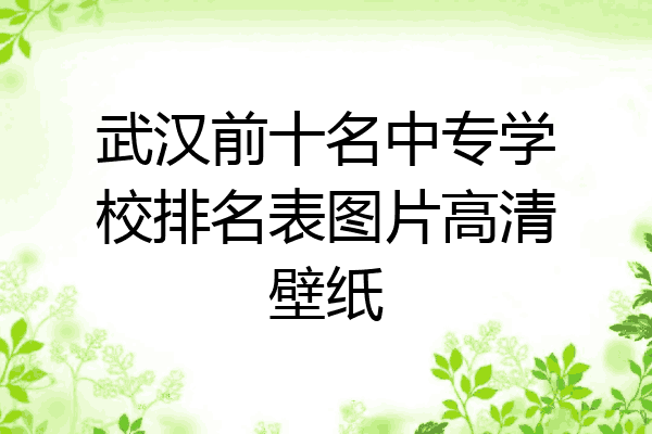 武汉前十名中专学校排名表图片高清壁纸