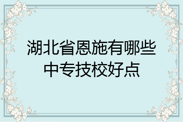 湖北省恩施有哪些中专技校好点