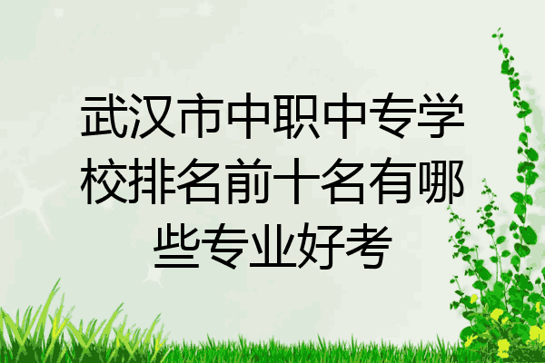 武汉市中职中专学校排名前十名有哪些专业好考