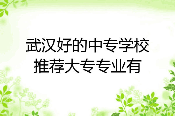 武汉好的中专学校推荐大专专业有