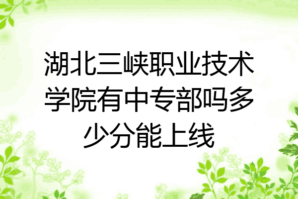 湖北三峡职业技术学院有中专部吗多少分能上线