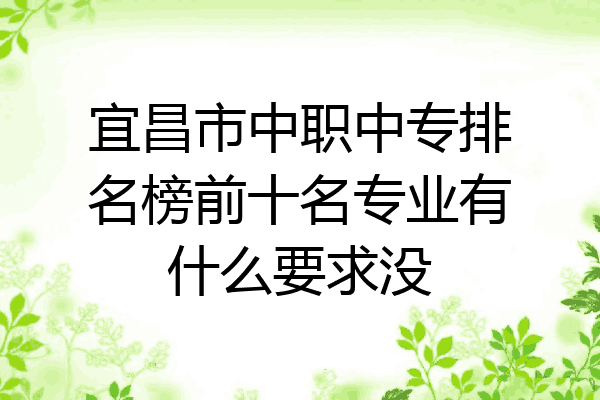 宜昌市中职中专排名榜前十名专业有什么要求没