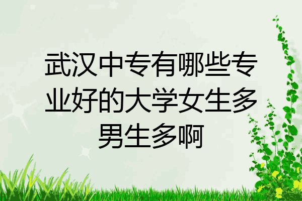 武汉中专有哪些专业好的大学女生多男生多啊