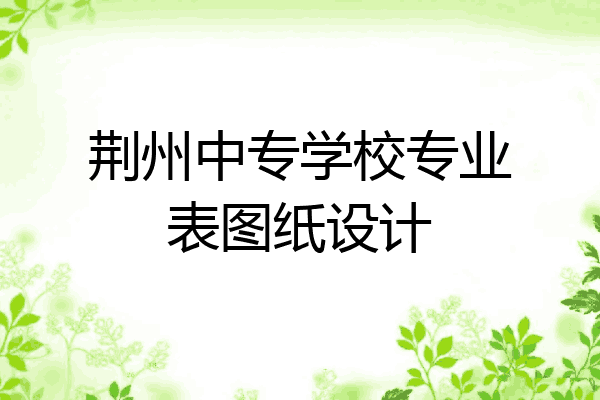荆州中专学校专业表图纸设计