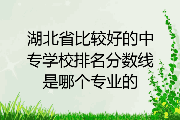 湖北省比较好的中专学校排名分数线是哪个专业的