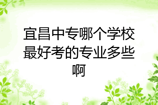 宜昌中专哪个学校最好考的专业多些啊