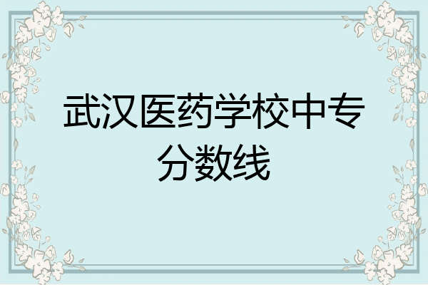 武汉医药学校中专分数线