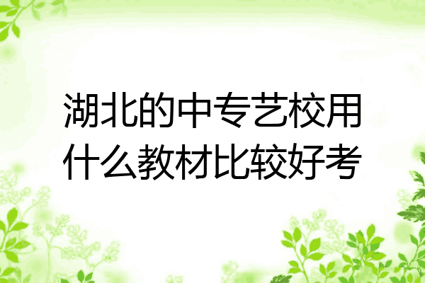 湖北的中专艺校用什么教材比较好考