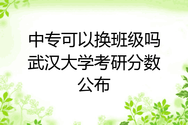 中专可以换班级吗武汉大学考研分数公布