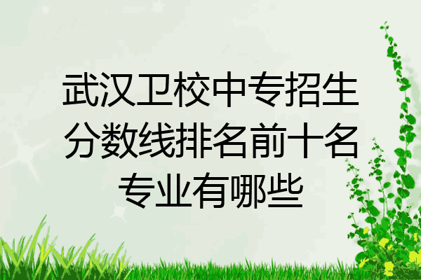 武汉卫校中专招生分数线排名前十名专业有哪些