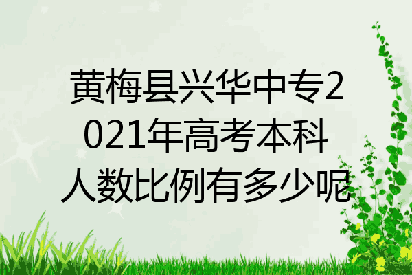 黄梅县兴华中专2021年高考本科人数比例有多少呢