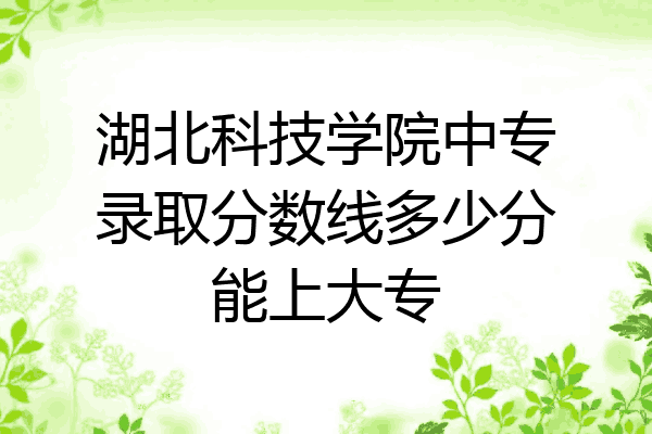 湖北科技学院中专录取分数线多少分能上大专