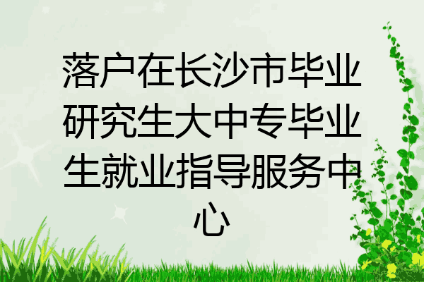 落户在长沙市毕业研究生大中专毕业生就业指导服务中心