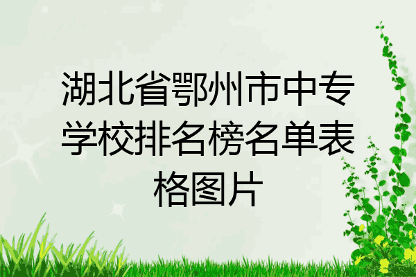 湖北省鄂州市中专学校排名榜名单表格图片